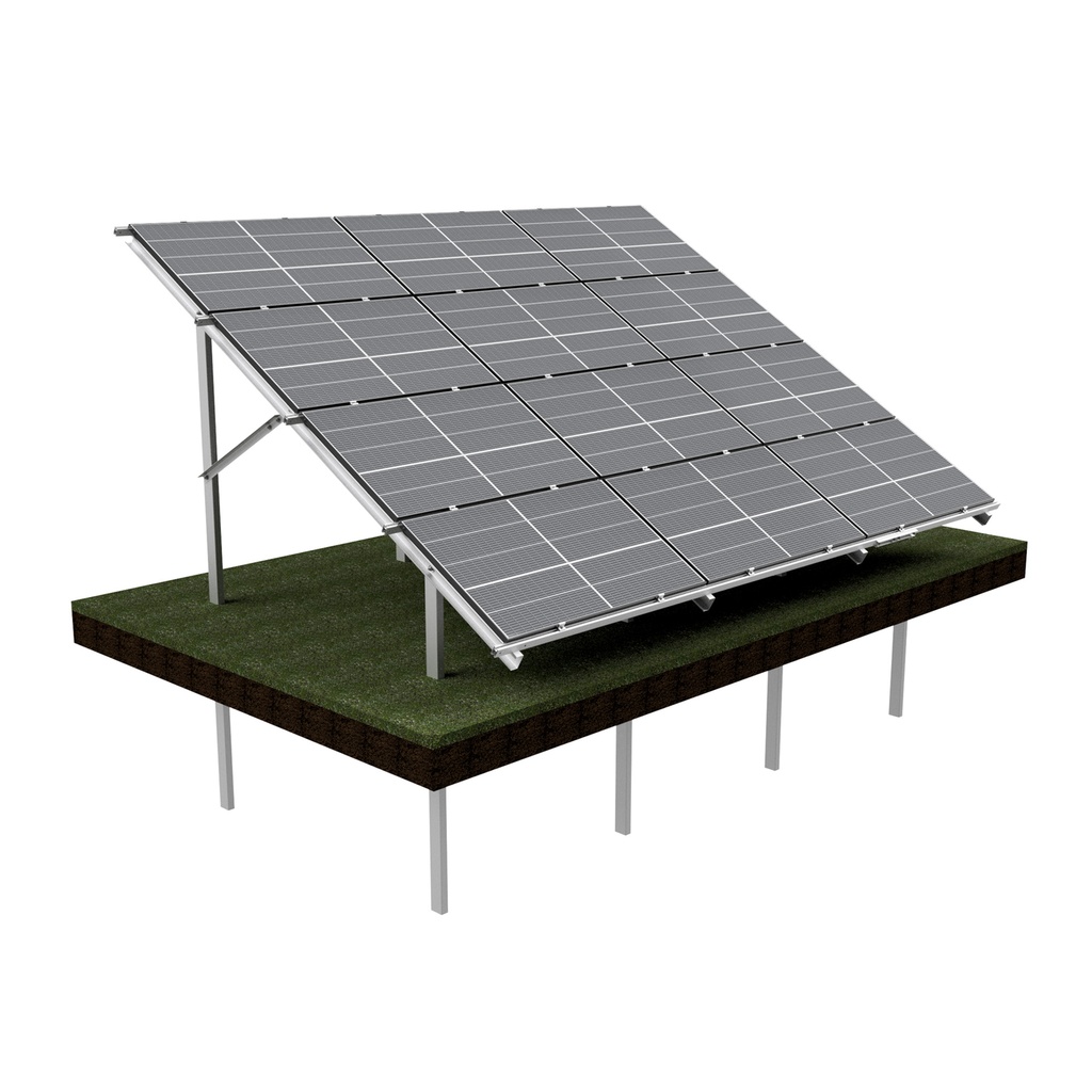 [KG-DPH 4X3 "XL"] KG Stół dwupodporowy dla 12PV (4x3), układ POZIOMY, moduł do szerokości 113,5 cm / wysokości 240 cm