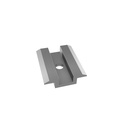 EMS Klema środkowa H=12/5mm, L=50mm, srebrna ząbkowana 4mm