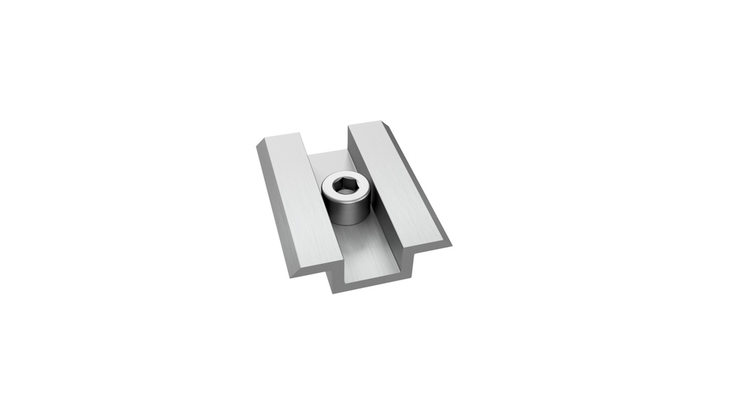 EMS Kompletna klema środkowa H=35/40mm, L=50mm, srebrna z PIN