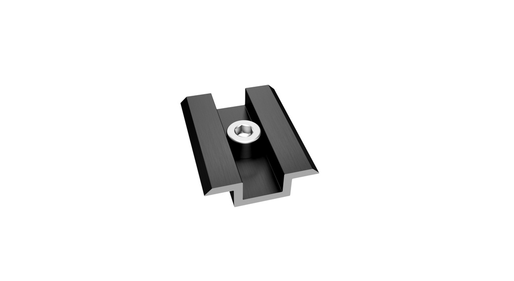 EMS Kompletna klema środkowa H=35/40mm, L=50mm, czarna z PIN