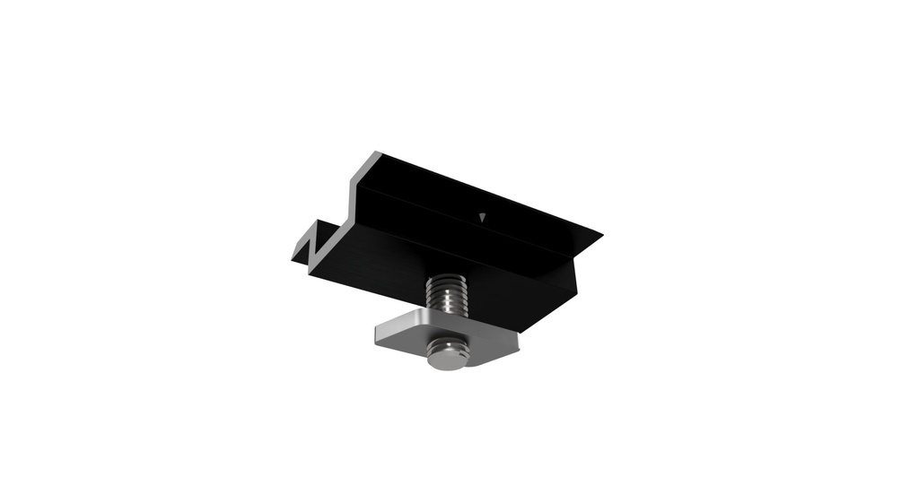 EMS Kompletna klema środkowa H=35/40mm, L=50mm, czarna z PIN