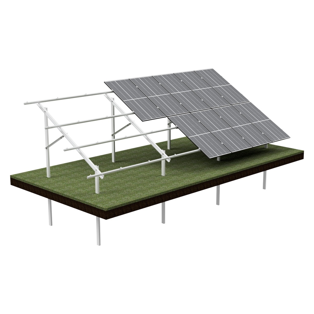 [KG-DPV 2X8 "L"] KG Stół dwupodporowy dla 16PV (2x8), układ PIONOWY, moduł do szerokości 113,5cm / wysokość 220cm