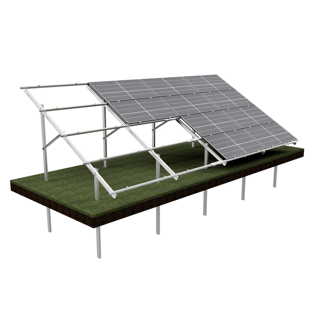 [KG-DPH 4X4 "XL"] KG Stół dwupodporowy dla 16PV (4x4), układ POZIOMY, moduł do szerokości 113,5 cm / wysokości 240 cm