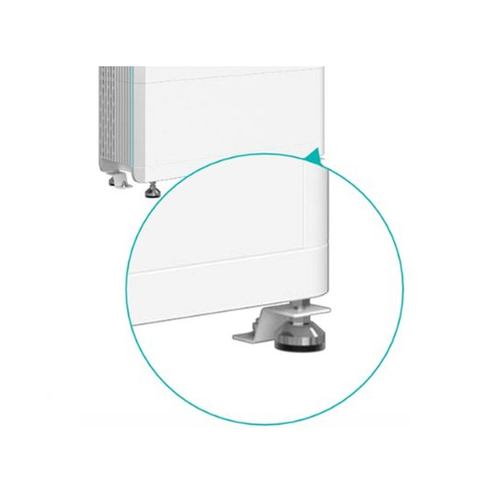 SigenStor mounting base with covers and adjustment