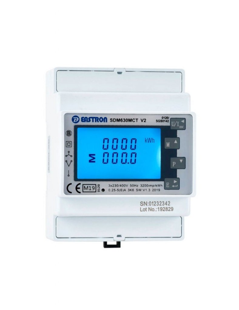 KStar Energy Meter - Smart Meter for 10K-120K Three Phase Inverter Models/Single PC SDM630MCT