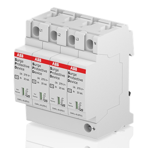[2CTB803873R5600] ABB Ogranicznik przepięć AC OVR T2 4L 40-275 P QS, 4P